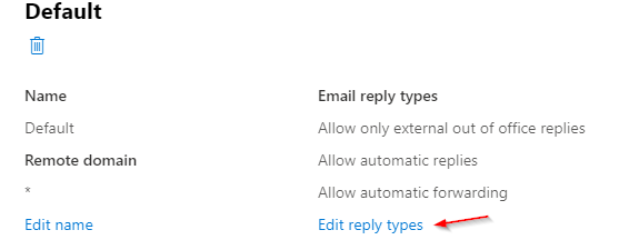 Exchange Einstellungen Reply Types